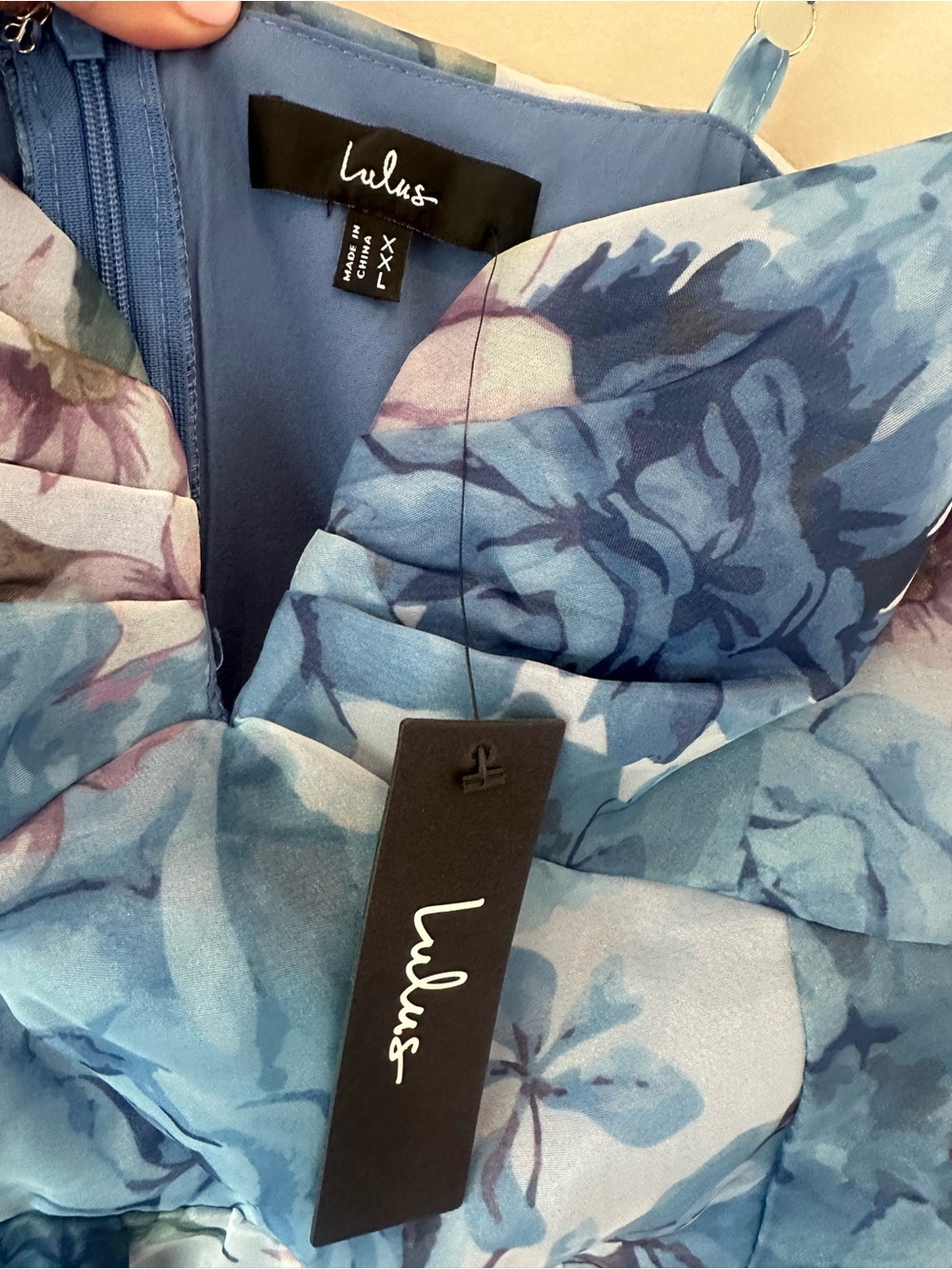 Lulu's Blue Floral Midi Dress - Picture 5 of 7